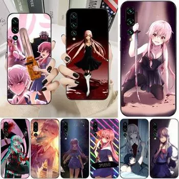 Чехол для телефона «Дневник будущего» Mirai Nikki для Huawei P50 P40 P30 Pro Lite P Smart 2021 2019 Magic 3, мягкий черный чехол для телефона Huawei P50