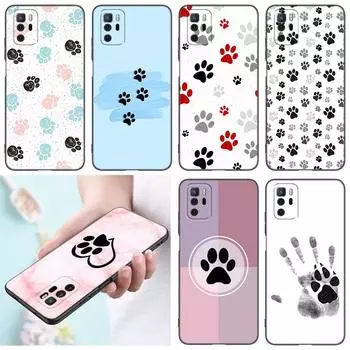 Чехол для телефона Dog Paw Best Friends для Xiaomi Redmi Note 7 8 9 10 Lite 11 11E 11T 12 Pro 11S 4G 10T 5G 8T 9S 10S TPU черный чехол Redmi Note 7(Pro)