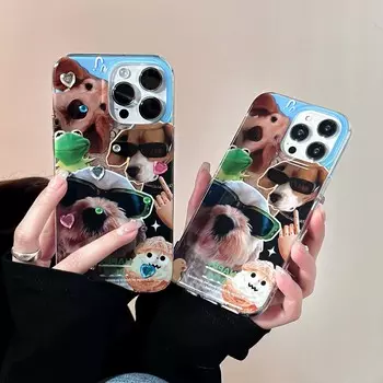Чехол для телефона Dog Puppy Happy Relif 2023 Imd для Iphone 11 12 13 Promax 14 Pro Max, задняя крышка с 3d семейными животными, чехол for iphone 11