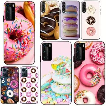 Чехол для телефона Donuts для Huawei P30 Lite P20 Pro P40 Mate 20 P Smart Z Y5 Y6 Y7 2019 черный мягкий высококачественный Huawei Y7 2019
