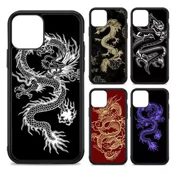 Чехол для телефона Dragon, силиконовый чехол из ПК + ТПУ для iPhone 11 12 13 Pro Max 8 7 6 Plus X SE XR Hard Fundas iphone 14