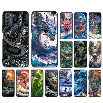 Чехол для телефона Dragon Wave Art для Moto G84 G23 G24 G31 G32 G41 G51 G52 G53 G54 G71 G82 G42 G62 G200 G Play G Stylus Moto G23