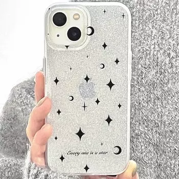 Чехол для телефона Dream Stars Ins Lucky Moon Jane с блестящим рисунком Imd для Iphone 13 12 Promax 14 11 Pro Max, мягкая силиконовая задняя крышка, капа for iphone 11