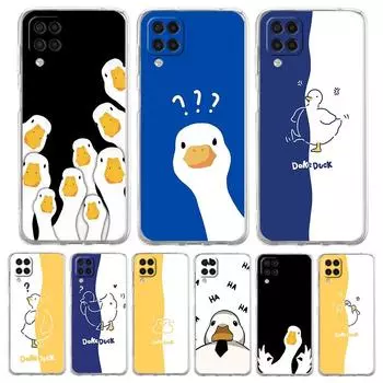 Чехол для телефона Duck Art для Samsung Galaxy A13 A51 A71 A21S A12 A11 A31 A52 A41 A23 A53 A73 A32 5G A03S Прозрачный силиконовый мягкий чехол Samsung A03