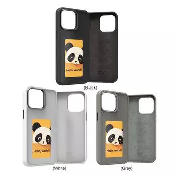 Чехол для телефона E Ink NFC APP Refresh Photo Display Чехол для смартфона Четырехцветный дисплей для iPhone 15/iPhone 15 Pro/iPhone 15 Pro Max iPhone 15 pro max серый