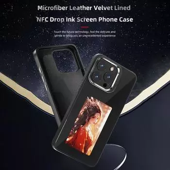 Чехол для телефона E Ink Wireless NFC APP Refresh Smart Ink Phone Case DIY Display Imaging для iPhone 15/iPhone 15 Pro/iPhone 15 Pro Max iPhone 15 pro белый