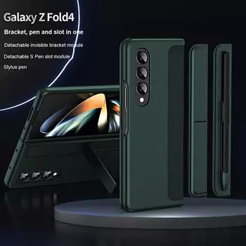 Чехол для телефона Ebesfous для Samsung Galaxy Z Fold 4 Fold 3 5g Fold4, слот для ручки и кронштейн, защитный чехол 2 в 1 с S Pen, новинка 2023 года For Galaxy Z Fold 4