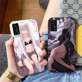 Чехол для телефона Echidna ReZero для VIVO Y95 Y93 Y31 Y20 V19 V17 V15 Pro X60 NEX Мягкий черный чехол для телефона VIVO Y95