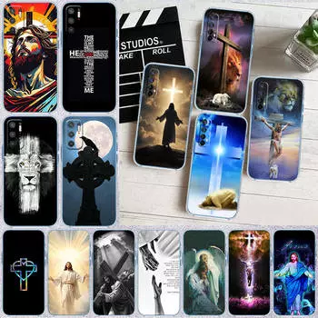 Чехол для телефона ED27 Jesus cross для Motorola G34 G32 G31 G14 G84 G62 E32 G24 G72 G71 G73 G85 G200 G60S G60 G52 G51 G50 G42 G41 G32 G30 Moto G24 Power эбеновый