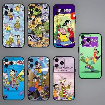 Чехол для телефона Ed Edd N Eddy Cartoon для iPhone Mini 11 12 13 14 15 Pro XS Max X Plus SE XR черный мягкий чехол iPhoneXR