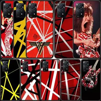 Чехол для телефона Eddie Van Halen с графикой и гитарой для Xiaomi Redmi Note 11 Pro 11E 11S 4G 11T 10 10S 9 9S 9T 5G 8 8T 7 6 5 4 4X Cover Sh Redmi Note 10S