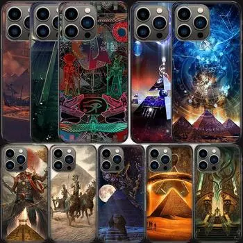 Чехол для телефона Egypt Pharaoh для Apple iPhone 15 13 12 11 14 Pro Max Mini Cover SE 2020 X XS XR 8 7 6 6S Plus 5 5S Shell Coque для A iPhone 15