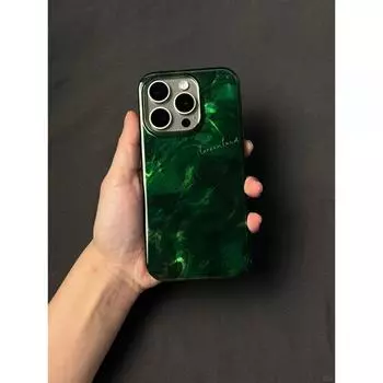 Чехол для телефона Emerald Blooming для Apple iPhone16 - прочный пластиковый противоударный темно-зеленый чехол для телефона iPhone 16/15/14/13/12/11/Xs/Xs Apple 16