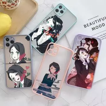 Чехол для телефона Enmu Demon Slayer с аниме для IPhone 14 13 12 11 Mini Pro Max XS X Max XR 8 7 Plus SE 2022, цвет кожи, чехол для телефона iPhone 14