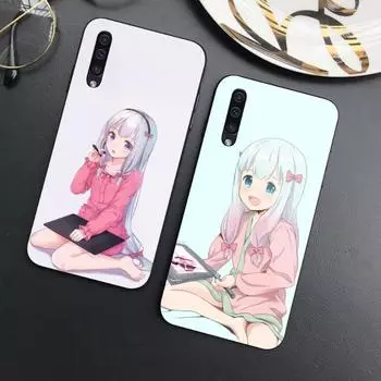 Чехол для телефона Eromanga Sensei Manga Anime для Samung A32 A51 A52 NOTE 10 20 S10 S20 S21 S22 Pro Ultra Black PC Glass Phone Cover Samsung S22