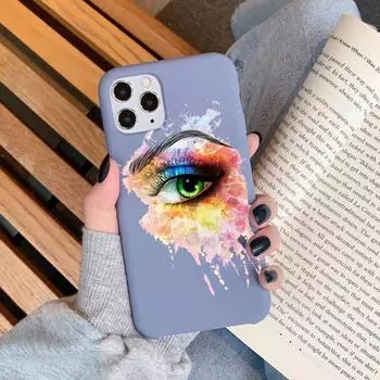 Чехол для телефона Eyes Art для iPhone 11 12 13 Mini Pro Xs Max 8 7 6 6S Plus X XR однотонный чехол ярких цветов 6plus or 6splus