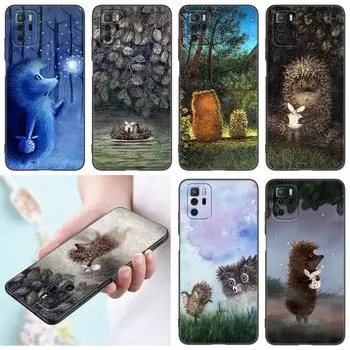 Чехол для телефона «Ежик в тумане» для Xiaomi Redmi Note 7 8 9 10 Lite 11 11E 11T 12 Pro 11S 4G 10T 5G 8T 9S 10S, черный чехол из ТПУ Redmi Note 7(Pro)