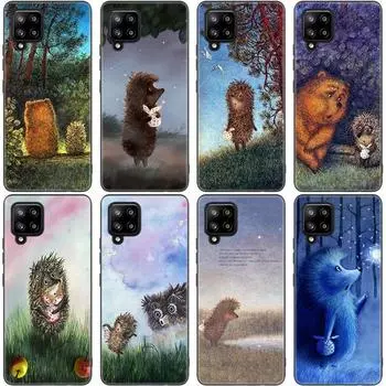 Чехол для телефона «Ежик в тумане» для Samsung Galaxy A12 A02S A22 A32 A52 A72 A71 A51 A41 A31 A21 A11 A50 A70 A10S A20S, черный чехол Samsung A41