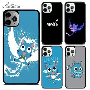 Чехол для телефона «Fairy Tail Happy» для iPhone 11, 12, 13, 14 Pro Max mini X XR XS SE 2020 5 6S 7 8 Plus, Samsung Galaxy S21 S22, чехол iPhone 6plus