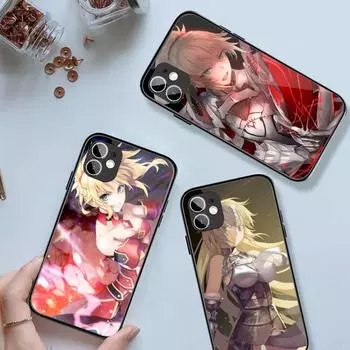 Чехол для телефона Fate Apocrypha Anime для IPhone 14 13 12 11 XS X 8 7 6 Plus Mini Pro Max SE 2022, черный ПК, стеклянный чехол из ТПУ для телефона iPhone 14