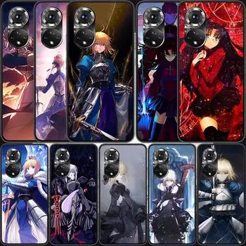 Чехол для телефона Fate Stay Night Saber с изображением мультфильма для Huawei P Smart 2021 Y5 Y6 Y7 Y9 Honor 50 20 Pro 10 10I 9 9X Y9S 8 8A 8X 8S 7S P Smart 2021
