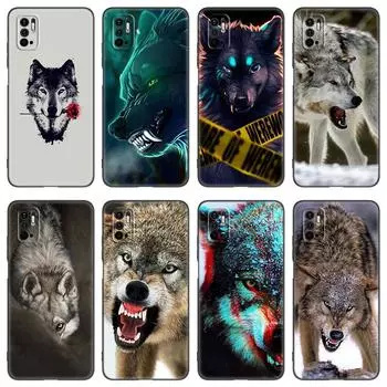 Чехол для телефона Ferocious Animal Wolf для Xiaomi Redmi Note 7 8 8T 9 9S 10 10S 10T 11 11S 4G 11E 11T Pro 5G, мягкий черный чехол из ТПУ Note 11 Pro China