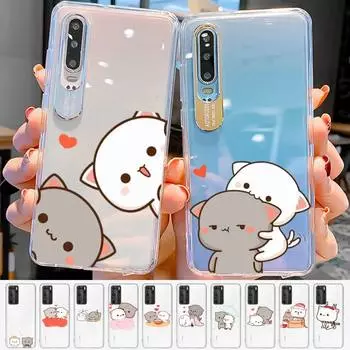 Чехол для телефона FHNBLJ Mochi Peach Goma Cat для Huawei P 20 30 40 pro lite Psmart2019 Honor 8 10 20 Y5 6 2019 Nova3E Mate 20 lite