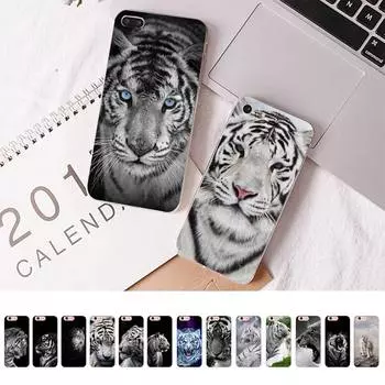 Чехол для телефона FHNBLJ white tiger для iPhone 11 12 13 mini pro XS MAX 8 7 6 6S Plus X 5S SE 2020 XR 12 Pro Max