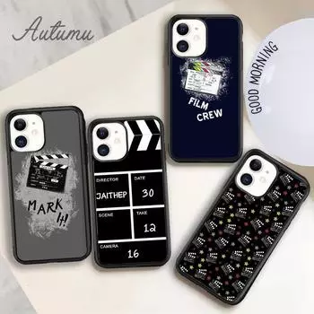 Чехол для телефона Film Movie Maker с хлопушкой для iPhone 11 12 13 14 Pro Max mini XR XS SE 2020 6S 7 8 Plus Galaxy S21 S22 iPhone 6plus