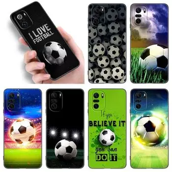 Чехол для телефона Fire Football Soccer для Xiaomi POCO F2 F3 M2 M3 M4 X3 X4 Pro NFC F4 GT 5G F1 X2 C3 C31 C40 M5S, мягкий черный чехол из ТПУ Xiaomi POCOphone F1