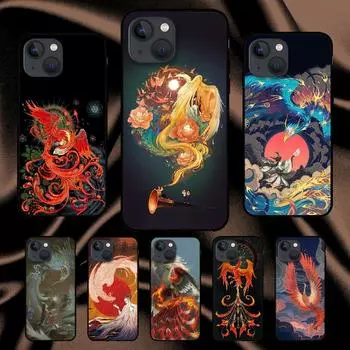 Чехол для телефона Fire Phoenix Art для iPhone Samsung Galaxy Redmi Xiaomi Oppo OnePlus Note SA 7 8 9 10 11 12 13 14 20 21 22 23 53 54 Pro Max Plus Ultra iPhone 6 or 6S