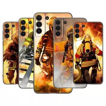 Чехол для телефона Firefighter Heroes Fireman для Samsung Galaxy S22 Pro S21 S20 Ultra FE S10 Lite 5G S10E S9 S8 Plus, мягкий черный чехол Samsung S22 Ultra
