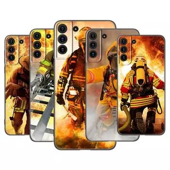 Чехол для телефона Firefighter Heroes Fireman для Samsung Galaxy S22 Pro S21 S20 Ultra FE S10 Lite 5G S10E S9 S8 Plus, мягкий черный чехол Samsung S10 E