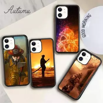 Чехол для телефона Fireman для iPhone 11 12 13 14 Pro Max mini X XR XS SE 2020 5 6S 7 8 Plus Samsung Galaxy S21 S22 Cover shell iPhone 6plus