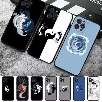 Чехол для телефона Fish Yin Yang Art силиконовый мягкий для iPhone 14 13 12 11 Pro Mini XS MAX 8 7 6 Plus X 2020 XR Shell 6plus or 6s plus