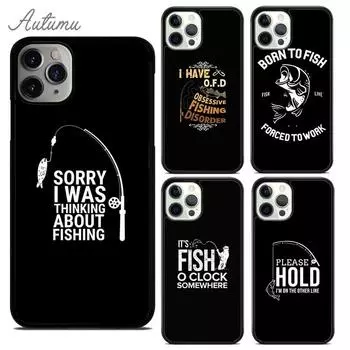 Чехол для телефона Fishing Quotes для iPhone 11 12 13 14 Pro Max mini X XR XS SE 2020 5 6S 7 8 Plus Samsung Galaxy S21 S22 Cover shell iPhone 6plus