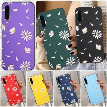 Чехол для телефона Flower Daisy Art Painting для Samsung A91 A81 A73 A72 A71 A30S A20 A12 A13 A52 A53 4G 5G, мягкий черный чехол для телефона Samsung A91