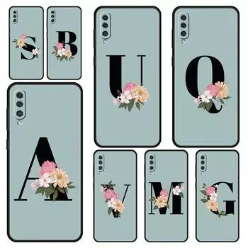 Чехол для телефона Flower Letters S для Samsung A24 A12 A14 A32 A50 A70 A20E A20S A10S A22 A30 A40 A34 A54 A42 A52 5G A02S A04s Samsung A32