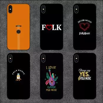 Чехол для телефона FOLK MUSIC для iPhone 11 12 Mini 13 14 15 Pro XS Max X Plus SE XR Shell iPhone13PROMAX