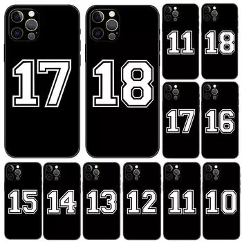 Чехол для телефона Football Lucky number для iPhone 5 5s 2020se 6 6s 7 8 plus x 10 XR XS 11 12 13 mini pro MAX черный чехол из ТПУ iphone 5 5S SE 2016