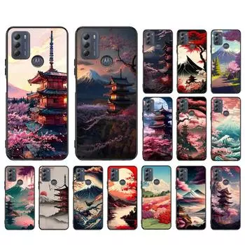 Чехол для телефона Fuji с пейзажным креплением в японском стиле для Moto E32 E32S E20 E40 E7 Plus Edge 40 30 Ultra Neo 20 lite G13 G9Plus GPure GStylus Moto GStylus 5G 2022