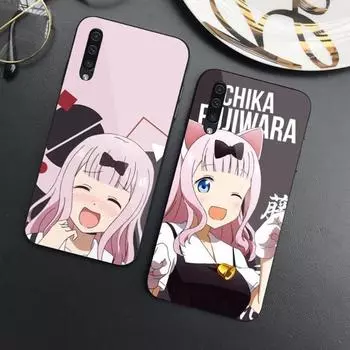 Чехол для телефона Fujiwara Chika для девочек Samung A32 A51 A52 ПРИМЕЧАНИЕ 10 20 S10 S20 S21 S22 Pro, ультра черный стеклянный чехол для телефона из поликарбоната Samsung S22