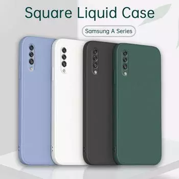Чехол для телефона Funda для Samsung Galaxy A30S A50 A50S матовый силиконовый защитный чехол для камеры Fundas Samsung A30S чёрный