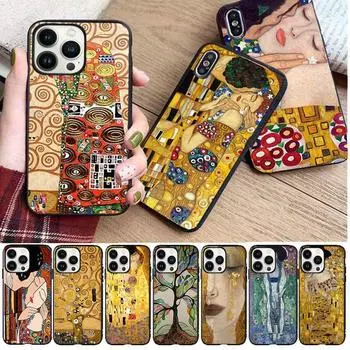 Чехол для телефона Funda Kliesing Gustav Klimt Tree Life для iPhone 14pro 11pro 12 13pro max 5s 6s xs 7 8plus SE xr 12mini Coque Cases Iphone 5 5S