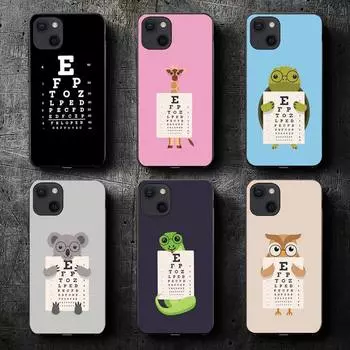 Чехол для телефона Funny Animal Eye Chart для iPhone 11 12 Mini 13 14 Pro XS Max X 8 7 6s Plus SE XR Shell iPhone12PRO