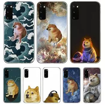 Чехол для телефона Funny Dog Cheems для Samsung Galaxy S9 S10 Plus S10E S20FE A71 A51 A21S из прозрачного силикона Galaxy S8 plus