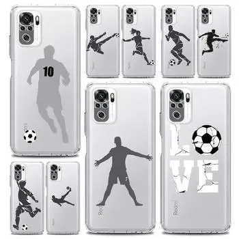 Чехол для телефона «Футбол» для Xiaomi Redmi Note 12 Plus 10C 10 11 9 8 Pro 9S 7 8T 9T 9A 9C 5G, мягкий силиконовый прозрачный чехол-бампер Redmi 9