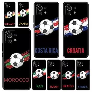 Чехол для телефона «Футбол Марокко» с изображением футбола для Xiaomi Poco X3 NFC M3 F3 F4 M4 X4 Mi Note 12T 12 13 Pro 10 11 Lite 10T 5G 11T 9T Xiaomi Mi 9T