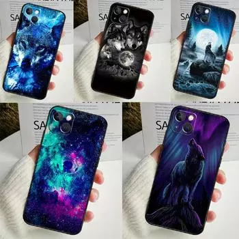 Чехол для телефона Galaxy Animal Wolf для iPhone 14 13 12 11 16 15 Pro Max Plus Mini 7 8 X XR XS Max, мягкий чехол iPhone 11Pro MAX