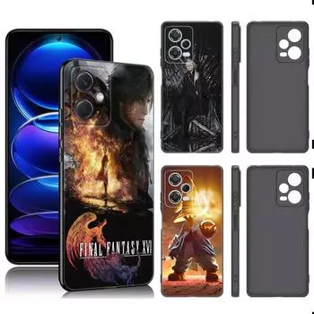 Чехол для телефона Game Final Fantasy Black Silicone для Xiaomi Redmi Note 9 10 11 11S 11T 12 13 Pro 5G Plus 9S 10S 12S Redmi Note 11 4G